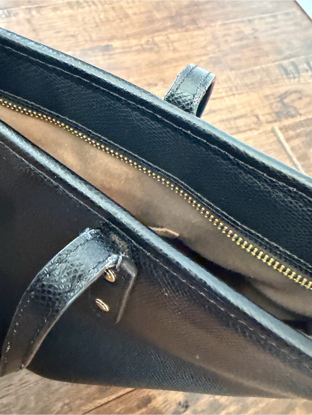 Coach Black Leather Tote Bag - Picture 12 of 14